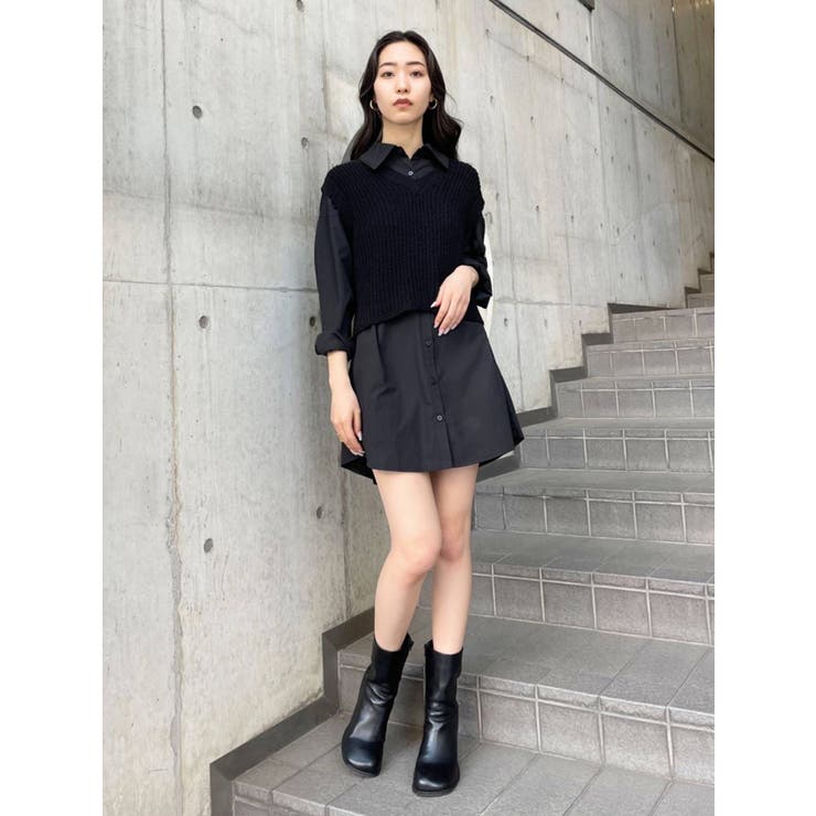 EMODA（エモダ）の「ワイドショートニットベスト（ベスト）」 - WEAR