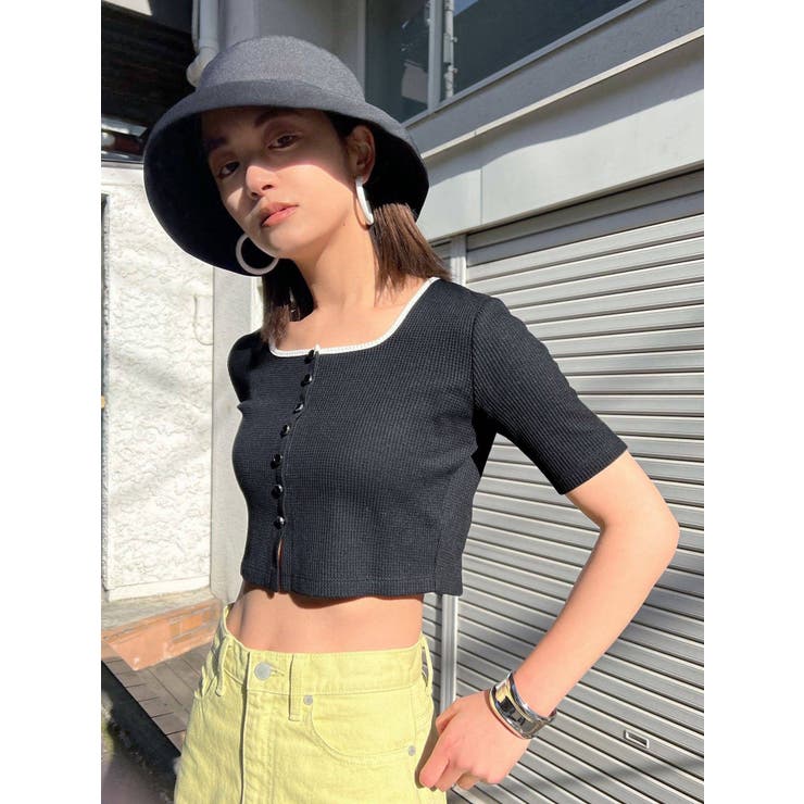 OMMO SHORT RIB KT TOP ショートリブニット　新品　正規品 セール】SHORT RIB KT TOP（ニット/セーター）｜OMMO（オーエム