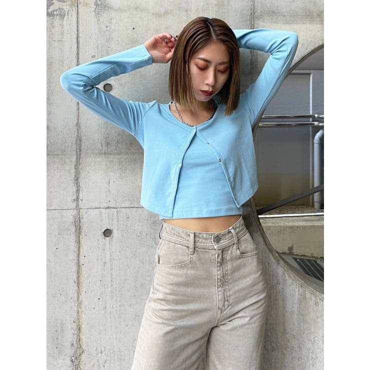 WEB限定】クロップカーディガンセット[品番：MKSW0044109