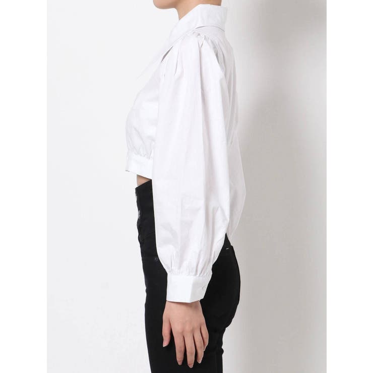 ビッグカラークロップシャツトップ[品番：MKSW0044112]｜EMODA