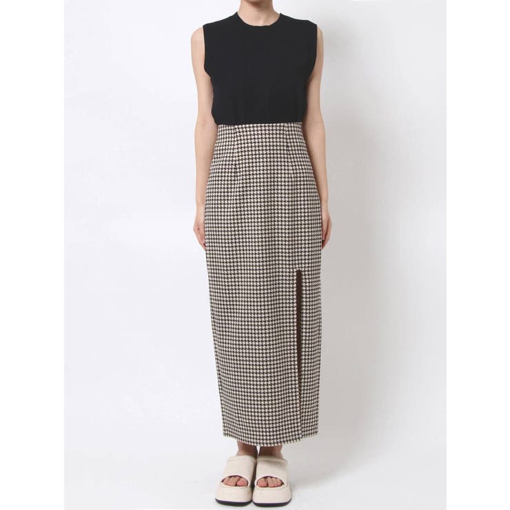 ⭐スリットロングスカート⭐定価52000円！！人気シルエットスカート ブラック 優美シルエット スリットロングスカート スリット|ロング