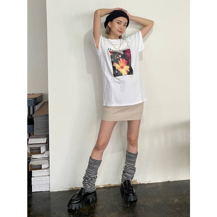 EMODA - エモダ カットソー Tシャツ 半袖 ラウンドネック ロゴ