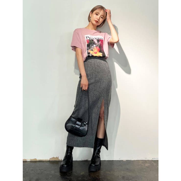 EMODA - エモダ カットソー Tシャツ 半袖 ラウンドネック ロゴ