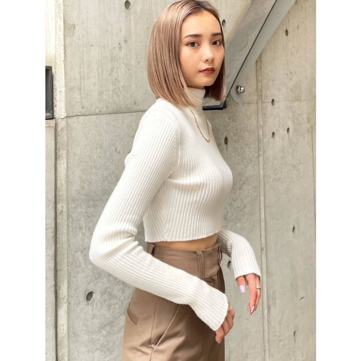 ハイネッククロップニット[品番：MKSW0047228]｜EMODA（エモダ