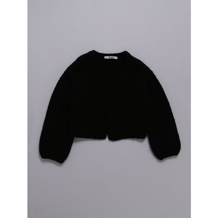 ブラック | 【VEQUM】HAND KNIT CARDIGAN | EMODA