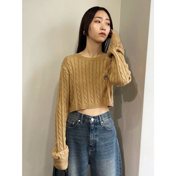 美品】WE11DONE トップス M ショートスリーブニット 黄 M メンズ