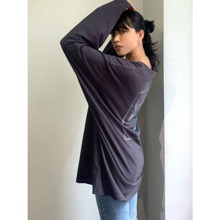 バックグラフィックオーバーロングTシャツ[品番：MKSW0046638