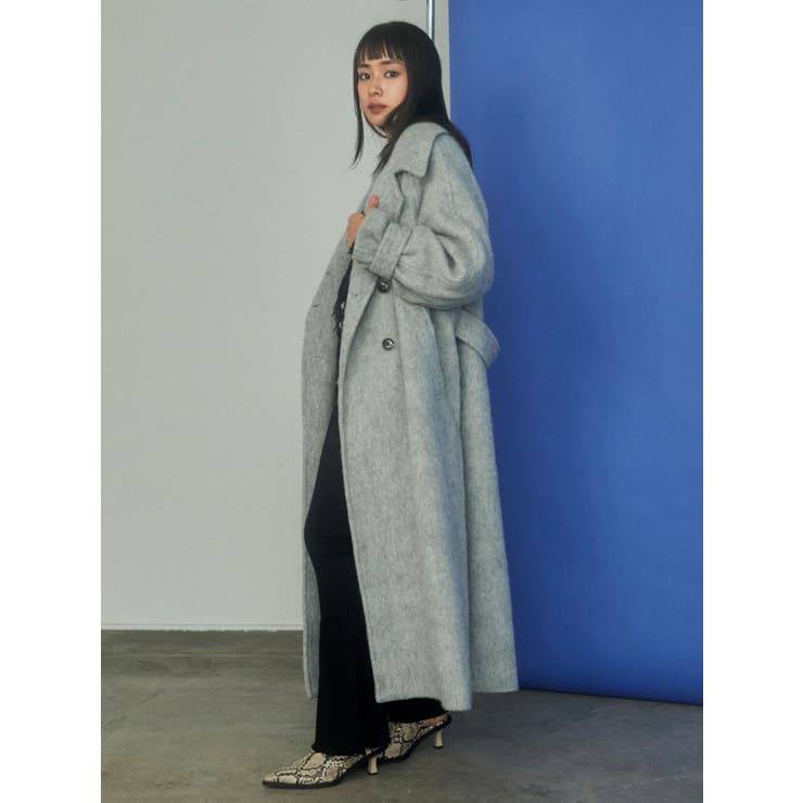 EMODA エモダ　ロングコート　美品 EMODA ロングトレンチコート（オレンジ） -ファッション通販