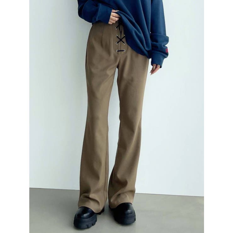 レースアップフレアパンツ[品番：MKSW0047804]｜EMODA（エモダ