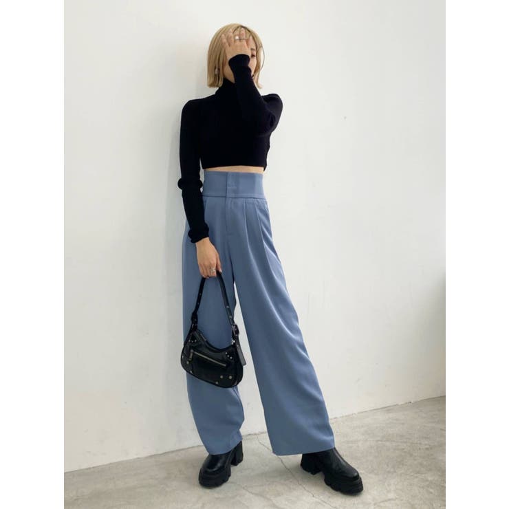 MARNI☆サテン ストレート ハイウエスト パンツ♪【送料込】 MARNI☆サテン ストレート ハイウエスト パンツ♪【送料込