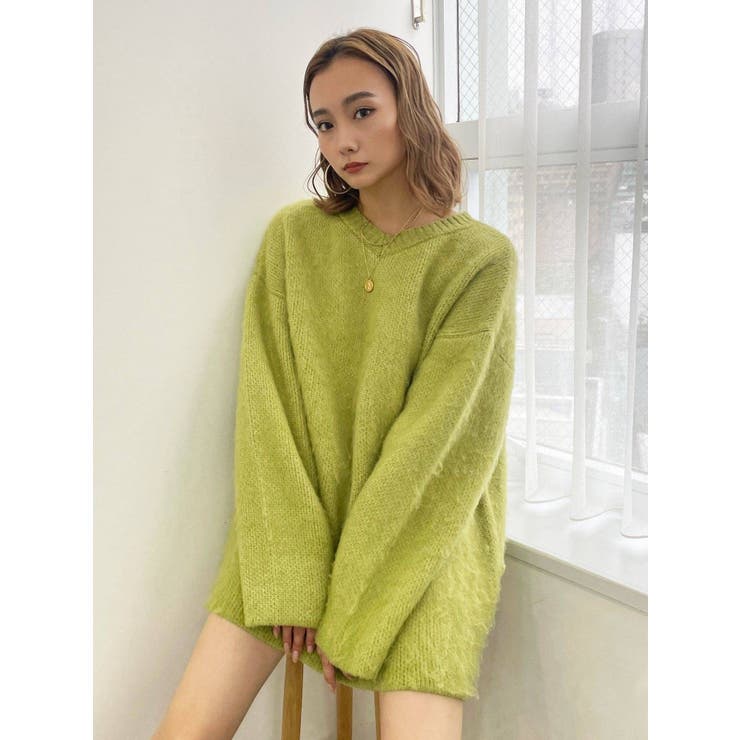 MOMON 売れ筋商品|||モモン ニット&セーター アウター レディース Sweaters Yellow ワンフォークロージング 1111clothing ◇総柄ジャガード 起毛