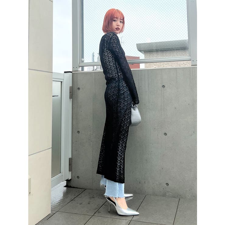 クロシェマキシニットワンピース[品番：MKSW0050761]｜EMODA