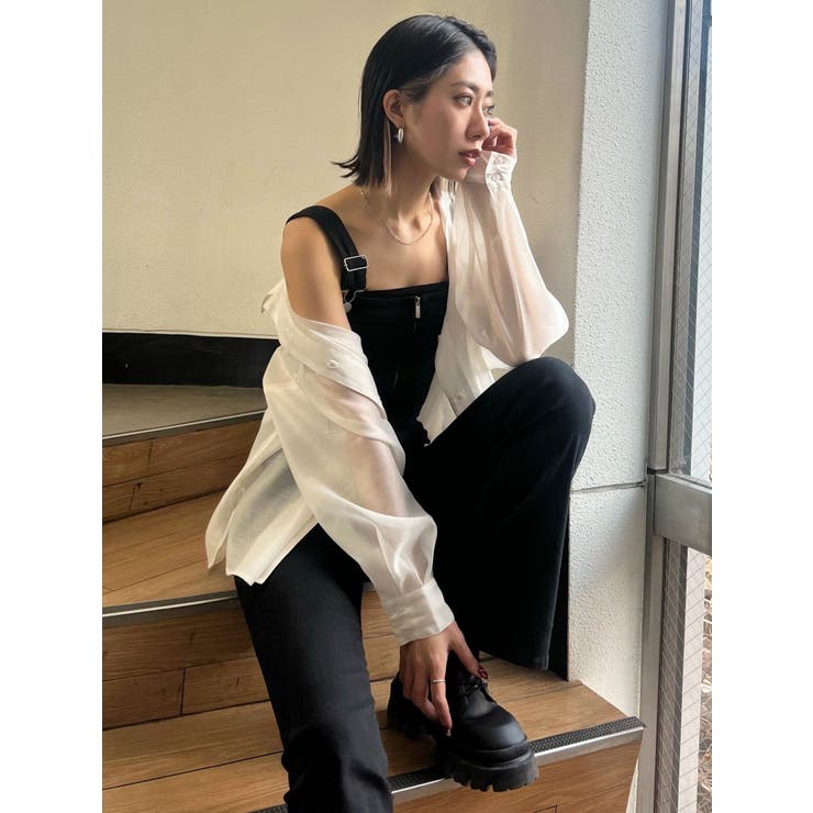 デニムフレアサロペット | EMODA | 詳細画像3 