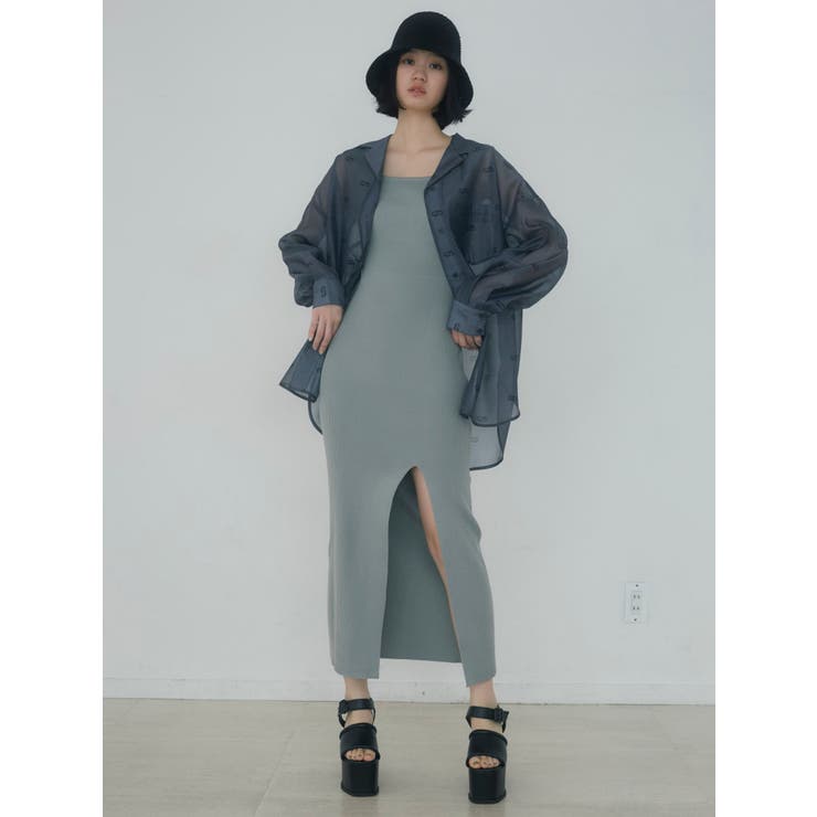 超美品！EMODA クロスエアリーシャツ グレー 超美品！EMODA クロスエアリーシャツ グレー - メルカリ