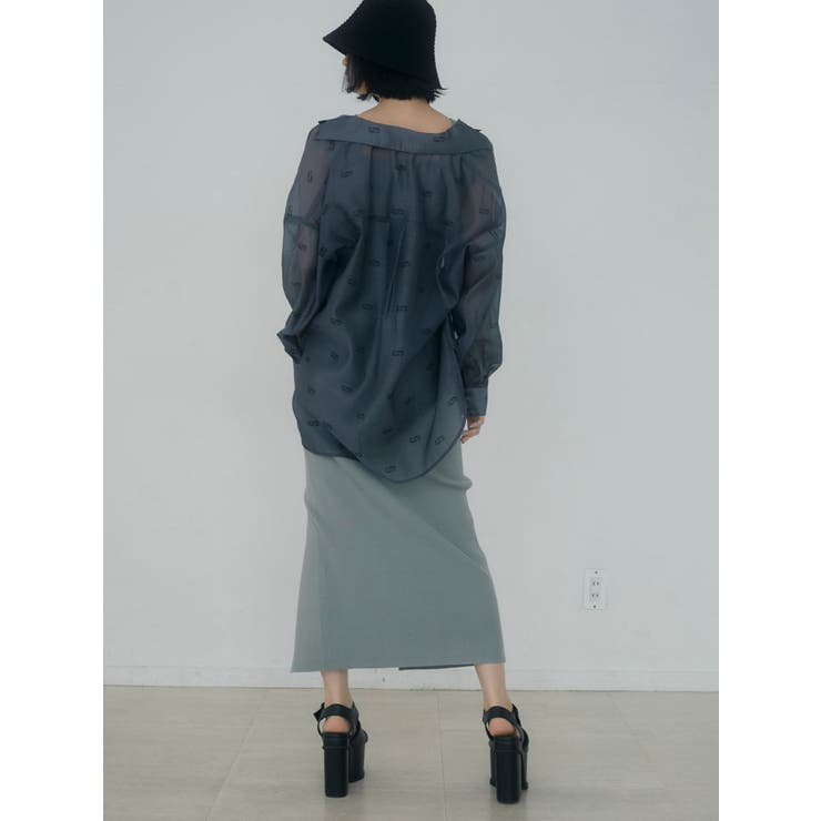 超美品！EMODA クロスエアリーシャツ グレー 超美品！EMODA クロスエアリーシャツ グレー - メルカリ