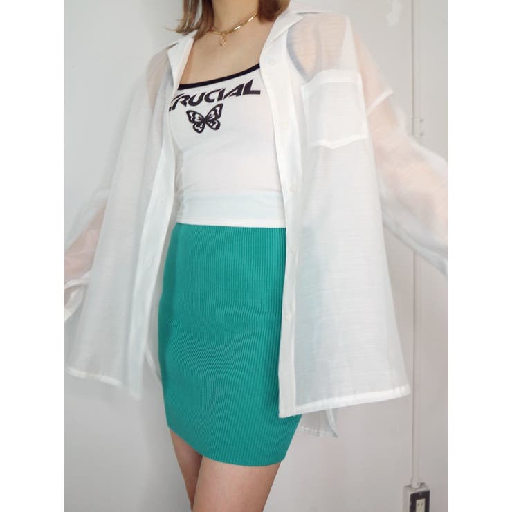 ミニマルリブスカート | EMODA | 詳細画像3 