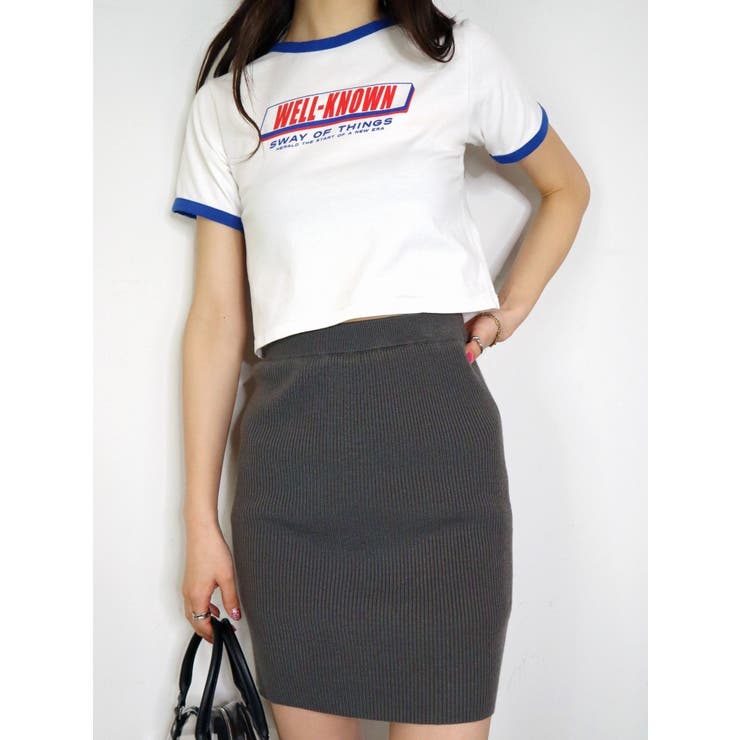 ミニマルリブスカート | EMODA | 詳細画像8 