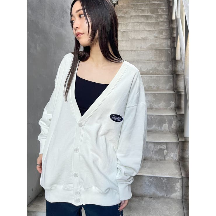 RUSSELL ATHLETIC×EMODA】ルーズオーバーカーディガン[品番