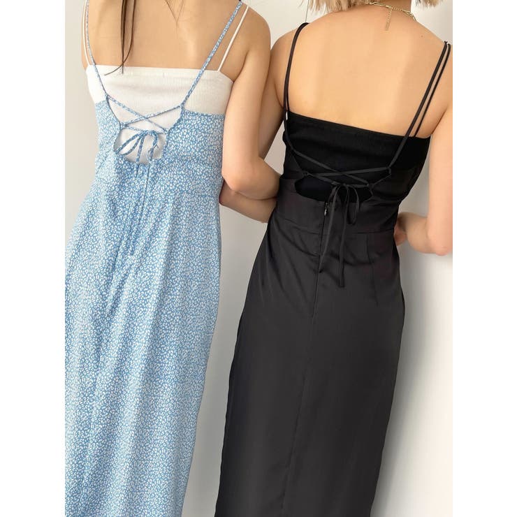ロングラインスリットキャミソールワンピース[品番：MKSW0050966