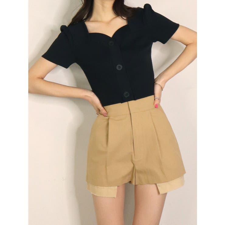 カットオフハイウエストショートパンツ[品番：MKSW0052077