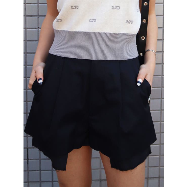カットオフハイウエストショートパンツ[品番：MKSW0052077