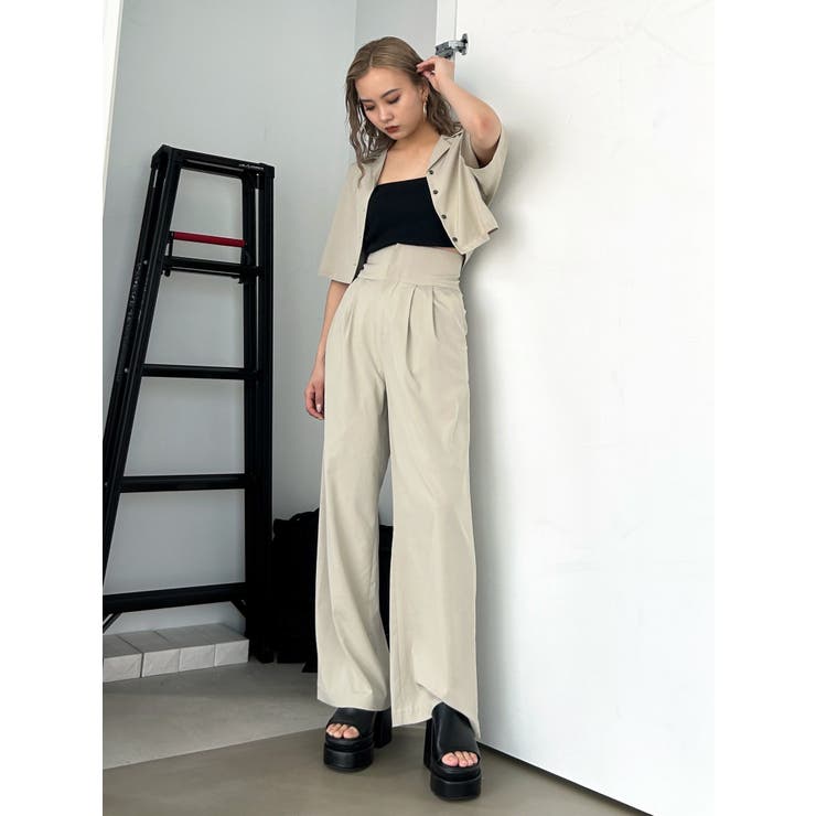 スーパーハイウエストワイドパンツ[品番：MKSW0051243]｜EMODA