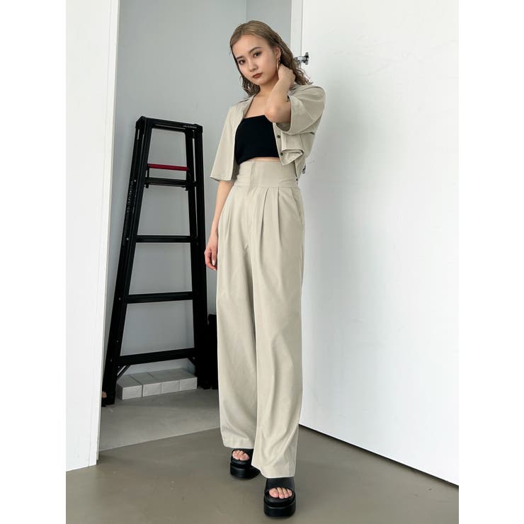 スーパーハイウエストワイドパンツ[品番：MKSW0051243]｜EMODA