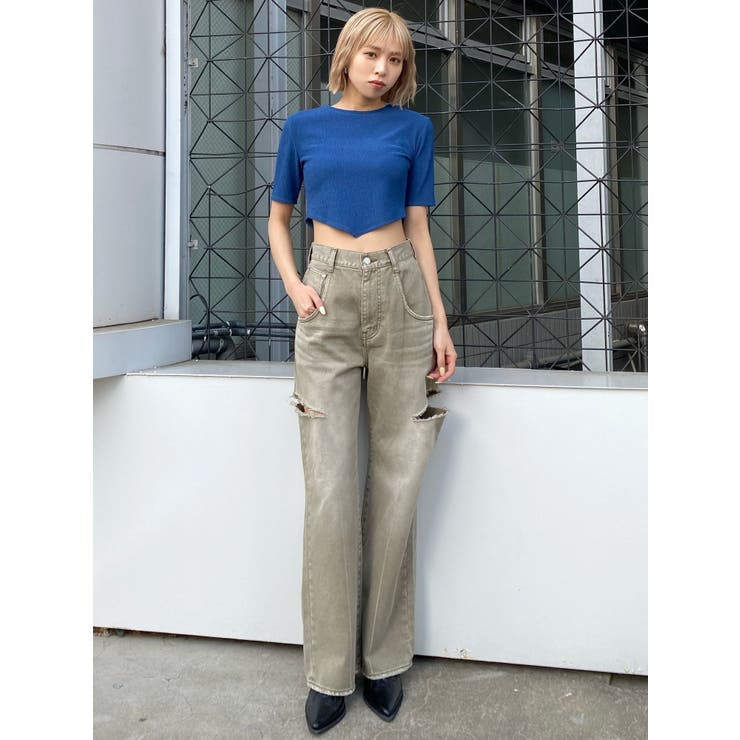 バックタイスカーフTシャツ | EMODA | 詳細画像30 