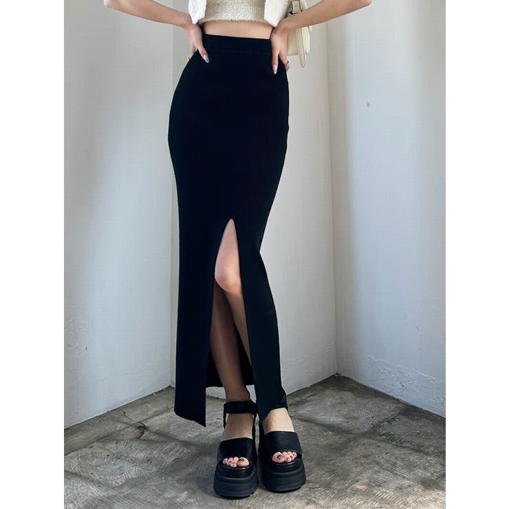 ミニマルリブマキシスカート[品番：MKSW0052150]｜EMODA（エモダ）の  