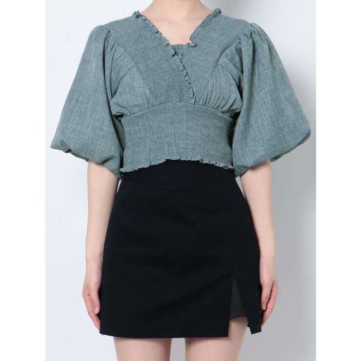 SHIRRING MINI TOP[品番：MKSW0056841]｜EMODA（エモダ）のレディース