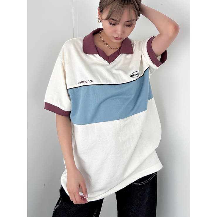 ☆MARK & LONA☆ クラシカルキルトスタイルジャージ ブルー M 美品 ジャージオーバーボックストップ[品番：MKSW0051518]｜EMODA