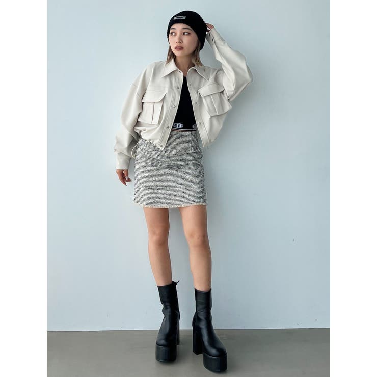 ヨウ様フォロー割商品変形ロングシャツ　ドッキングシャツドローストリング ドローストリングクロップシャツ[品番：MKSW0053569]｜EMODA