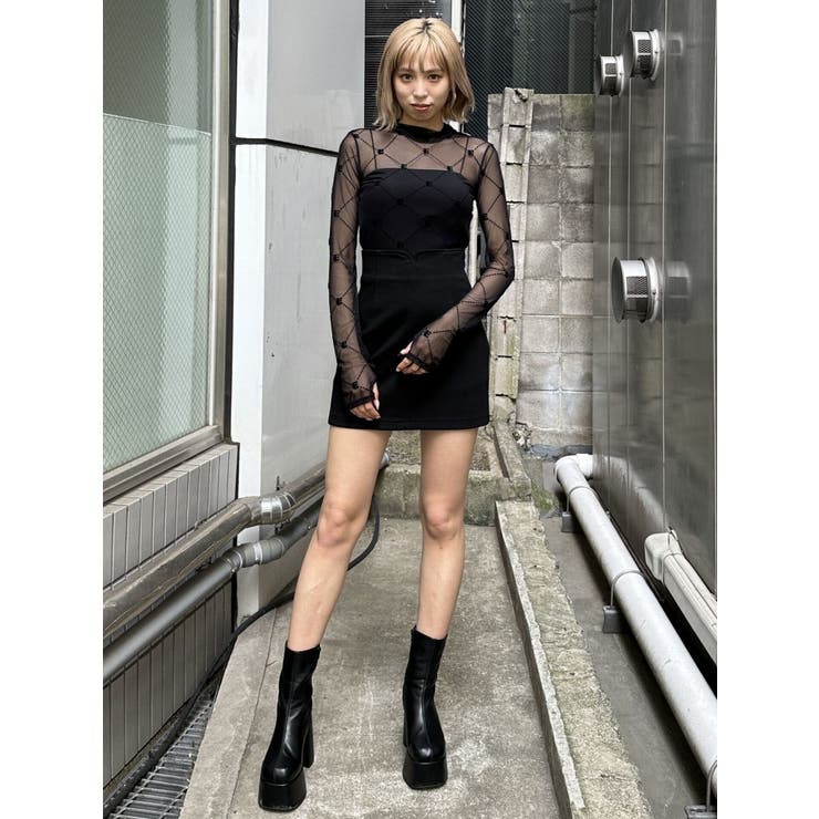 ハイネックストレッチトップ[品番：MKSW0053090]｜EMODA（エモダ