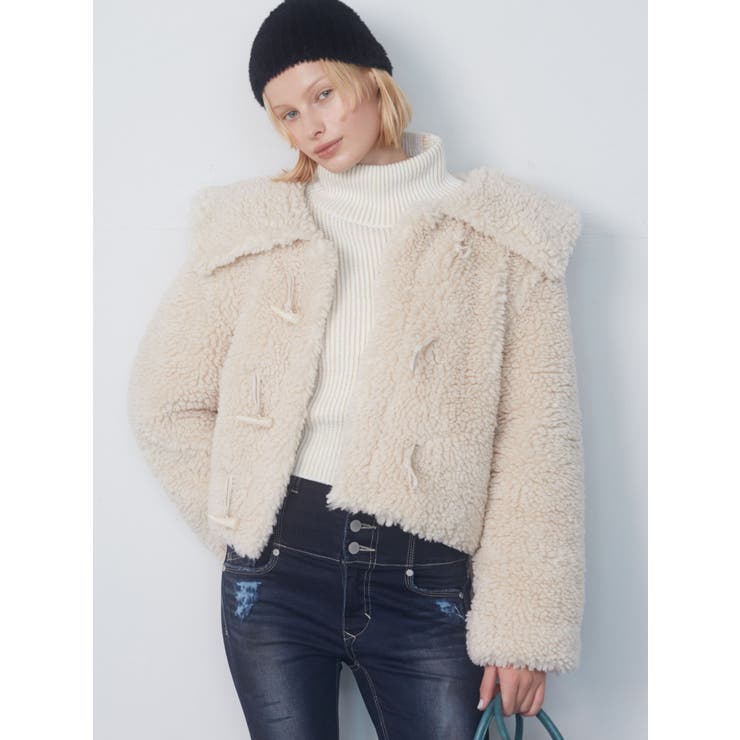 オーバーカラーボアブルゾン[品番：MKSW0054783]｜EMODA（エモダ）の