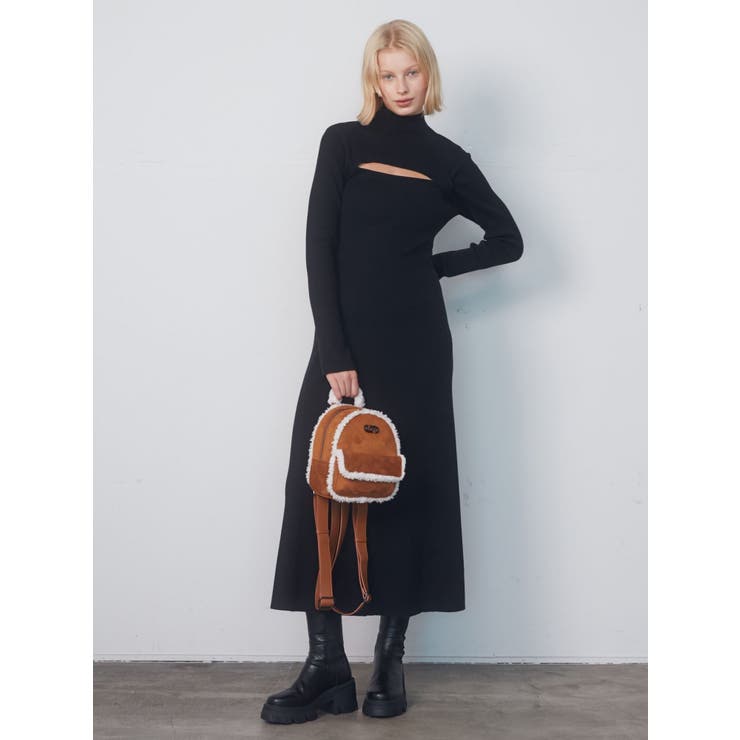 カットアウトマキシニットワンピース[品番：MKSW0055489]｜EMODA