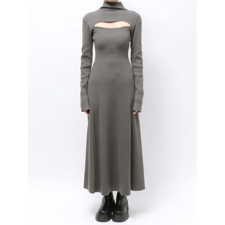 SALE *maje* カットアウトニットワンピース ショルダーカットアウトニットワンピース – ADMORE