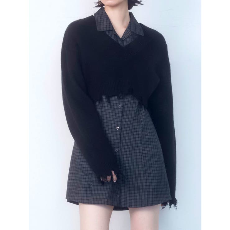 【新品しつけあり】マムエモア　ワンピース115 シャツおまけ 新品しつけあり】マムエモア ワンピース115 シャツおまけ