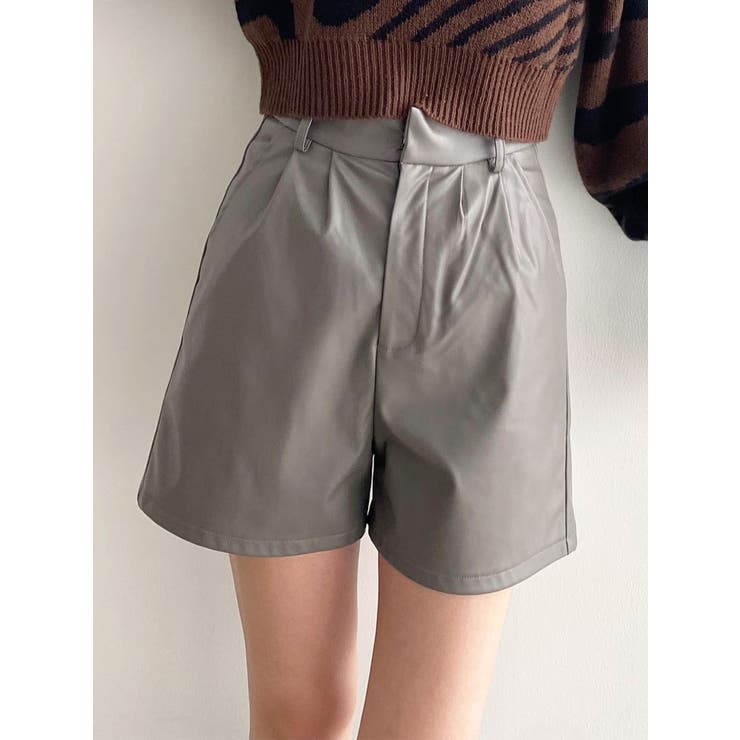 フェイクレザーショートパンツ[品番：MKSW0054786]｜EMODA