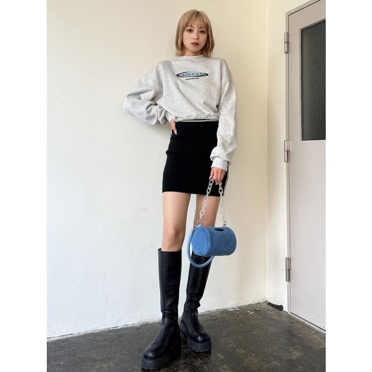 EMODA ボアチェーンサークルバッグ EMODA（エモダ）の「ボアチェーンサークルバッグ（ハンドバッグ