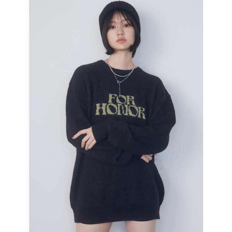 WEB限定】ジャガードルーズオーバーニット[品番：MKSW0056468