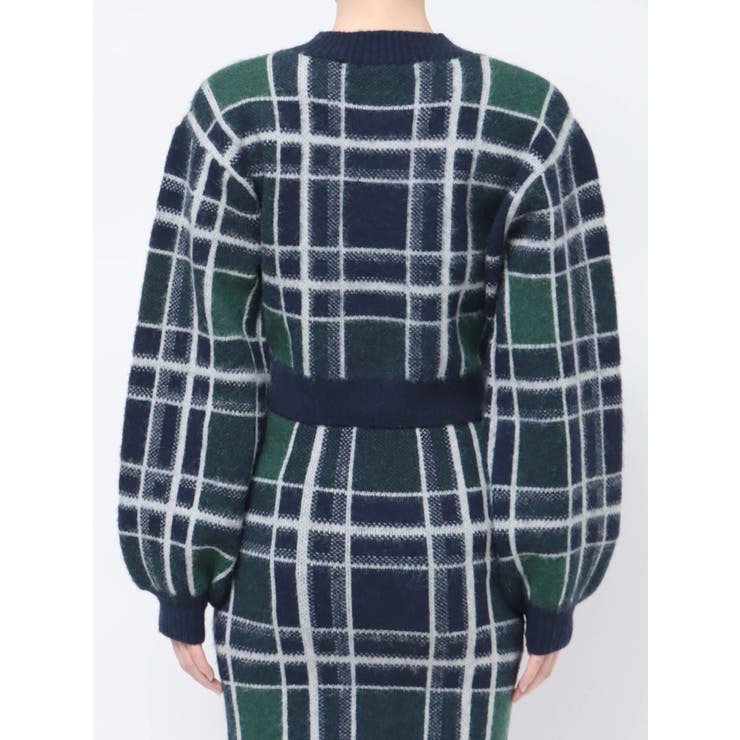 美品✨ESCADA エスカーダ　グレンチェック　ニットコート　ゆったり羽織り 美品✨ESCADA エスカーダグレンチェックニットコートゆったり羽織り