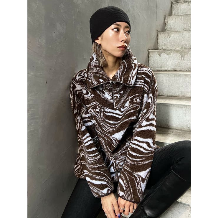 ハーフジップボアプルオーバー | EMODA | 詳細画像5 