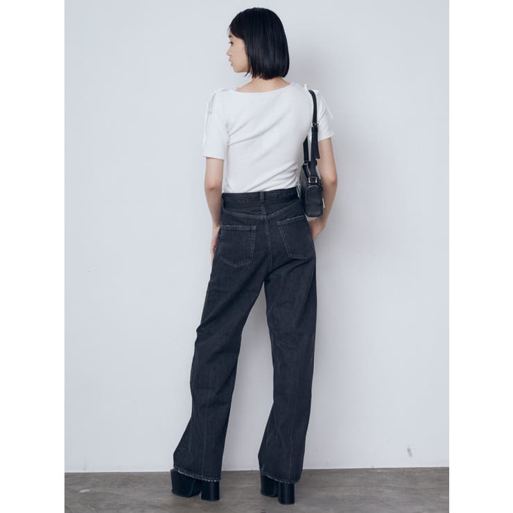 ルーズワイドハイウエストジーンズ[品番：MKSW0054691]｜EMODA（エモダ