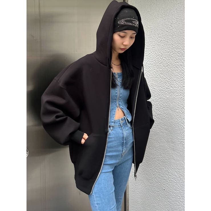 EMODA デニムフレアジップサロペット 再入荷 0424203703|apricot