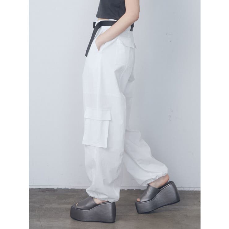 ナイロンベルトタックパンツ[品番：MKSW0056550]｜EMODA（エモダ