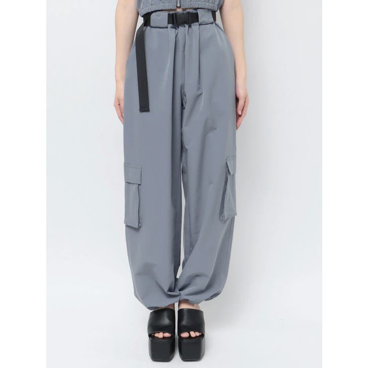 EMODA（エモダ）の「ナイロンベルトタックパンツ（カーゴパンツ