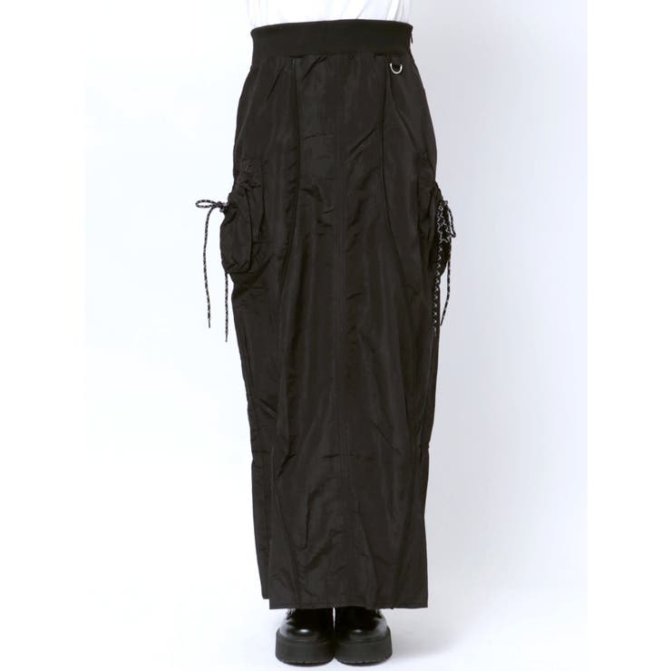 スウィッチングナイロンマキシスカート[品番：MKSW0056725