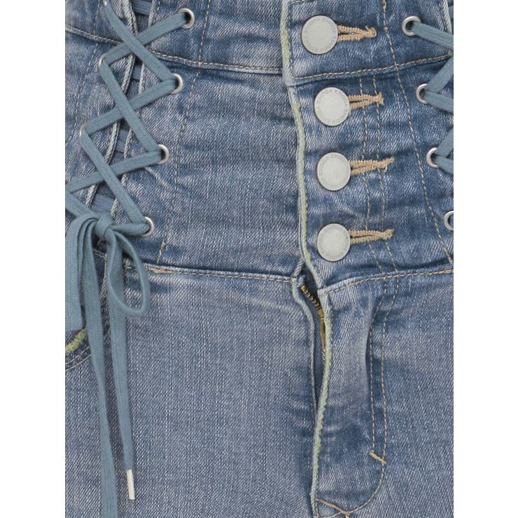 Wレースアップハイウエストフレアパギンス | EMODA | 詳細画像43 