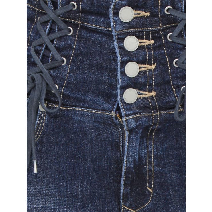 Wレースアップハイウエストフレアパギンス | EMODA | 詳細画像44 