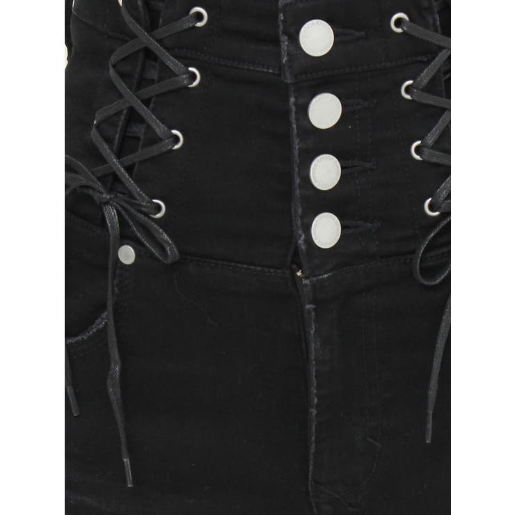 Wレースアップハイウエストフレアパギンス | EMODA | 詳細画像45 